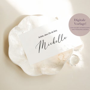 Marque-places de mariage | Modèle à imprimer | Imprimer la carte de visite de mariage | Carte de visite Menu de mariage | Modèle de mariage d'étiquette de nom