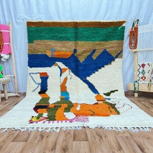 Custom Boujad Wool Rug: Authentic Handwoven Moroccan Carpet