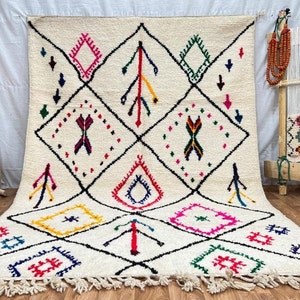 Handwoven Berber Rug: Moroccan Shag, Beni Ourain Style