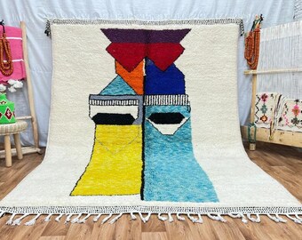 Berber rug, Tapis Berbere,  Handwoven rug,  moroccan shag rug,  Berber Style,  moroccan rug,  handmade rug,  beni ourain, bohemian rug