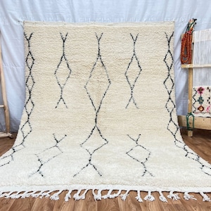 Hand-Knotted Beni Ourain Rug: Authentic Moroccan Wool Rug