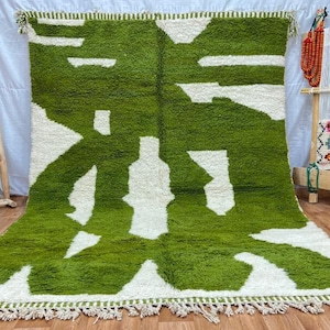 Alfombra bereber, Tapis Berbere, alfombra marroquí anudada a mano - Alfombra Beni ourain - alfombra bereber toda lana - Alfombra personalizada - alfombra hecha a mano - Lana de cordero genuina