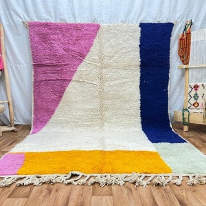 Berber rug, Tapis Berbere, Moroccan rug Hand knotted - Beni ourain rug - all wool berber rug - Custom rug - handmade rug - Genuine lamb wool