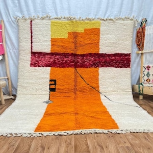 Custom Boujad Rug: Authentic Handwoven Moroccan Wool Carpet