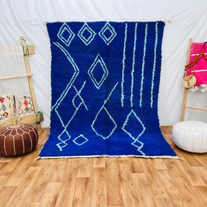 Custom Boujad Wool Rug: Authentic Moroccan Berber Carpet