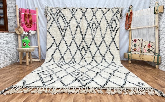 Authentic Beni Ourain Rug: Hand-Knotted Moroccan Wool Rug