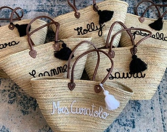 Bags beach bags Personalized straw basket,bridal shower bags,customized straw bags,custom beach bag,straw tote,embroidered bags