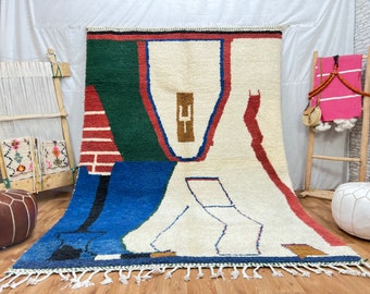 Meilleur tapis marocain, tapis pour cadeau, tapis de salon, tapis pour chambre à coucher, tapis touffeté, marches bohèmes, tapis berbère, tapis pour enfants