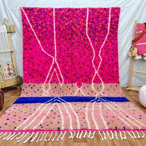 Custom Boujad Rug: Handmade Moroccan Wool Carpet