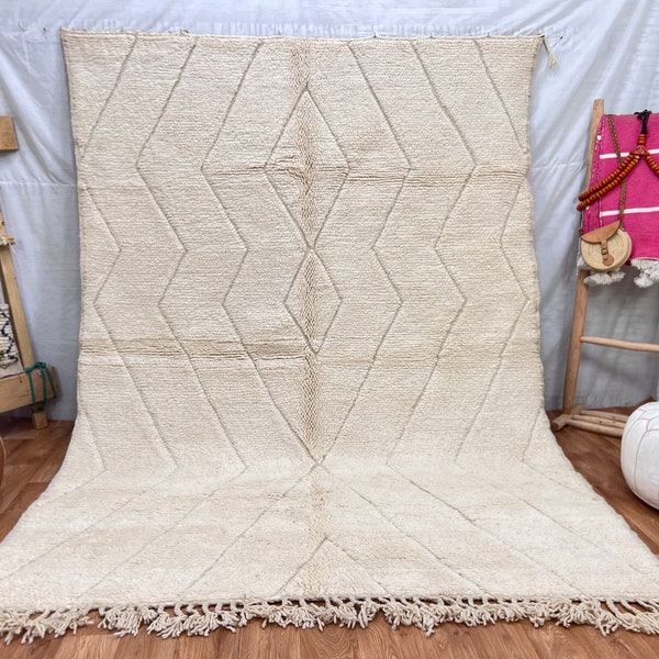 Beni ourain rug - all wool berber rug - Custom rug - handmade rug - Genuine lamb wool - Moroccan rug Hand knotted