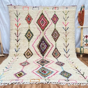 Handwoven Berber Rug: Moroccan Shag, Beni Ourain Style
