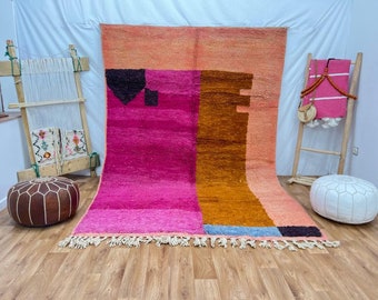 Bohemian rug- Moroccan rug- Handmade berber rug - Custom area rug - Berber rug - Brick rug - Wool rug - Morocco rug - Contemporary brick rug