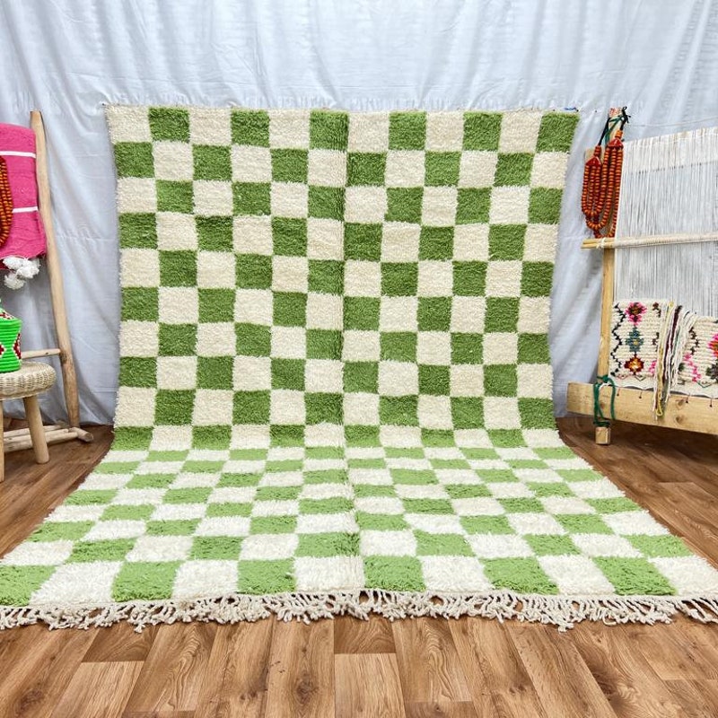 Checkered Rug - Etsy