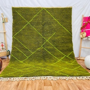 Custom Boujad Rug: Handmade Moroccan Wool Carpet