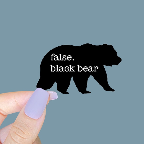 Clear - False Black Bear - The Office - Dwight Schrute - Quote - Laptop Decal - Water Bottle Sticker 3x2in.