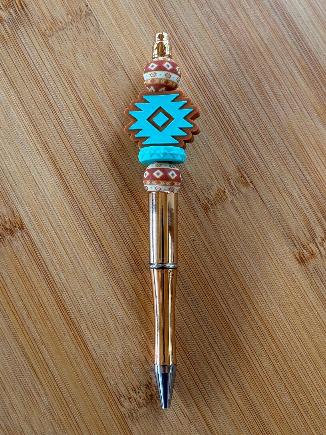 Aztec Pendleton Pen - Silicone Bead Ball Point Pen - Western Aesthetic ...