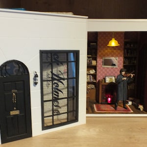 Sherlock Holmes Book Nook, Book shelf insert, Booknook,bookend,handmade,birthday gift, Housewarming gift,Christmas gifts,valentinesday