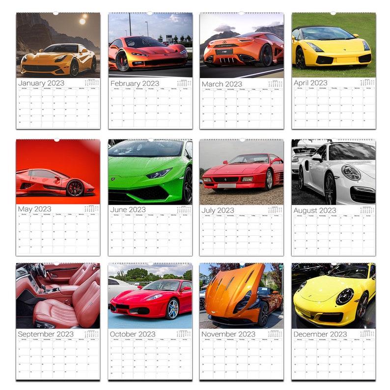 Sports Cars Calendar 2025 Etsy