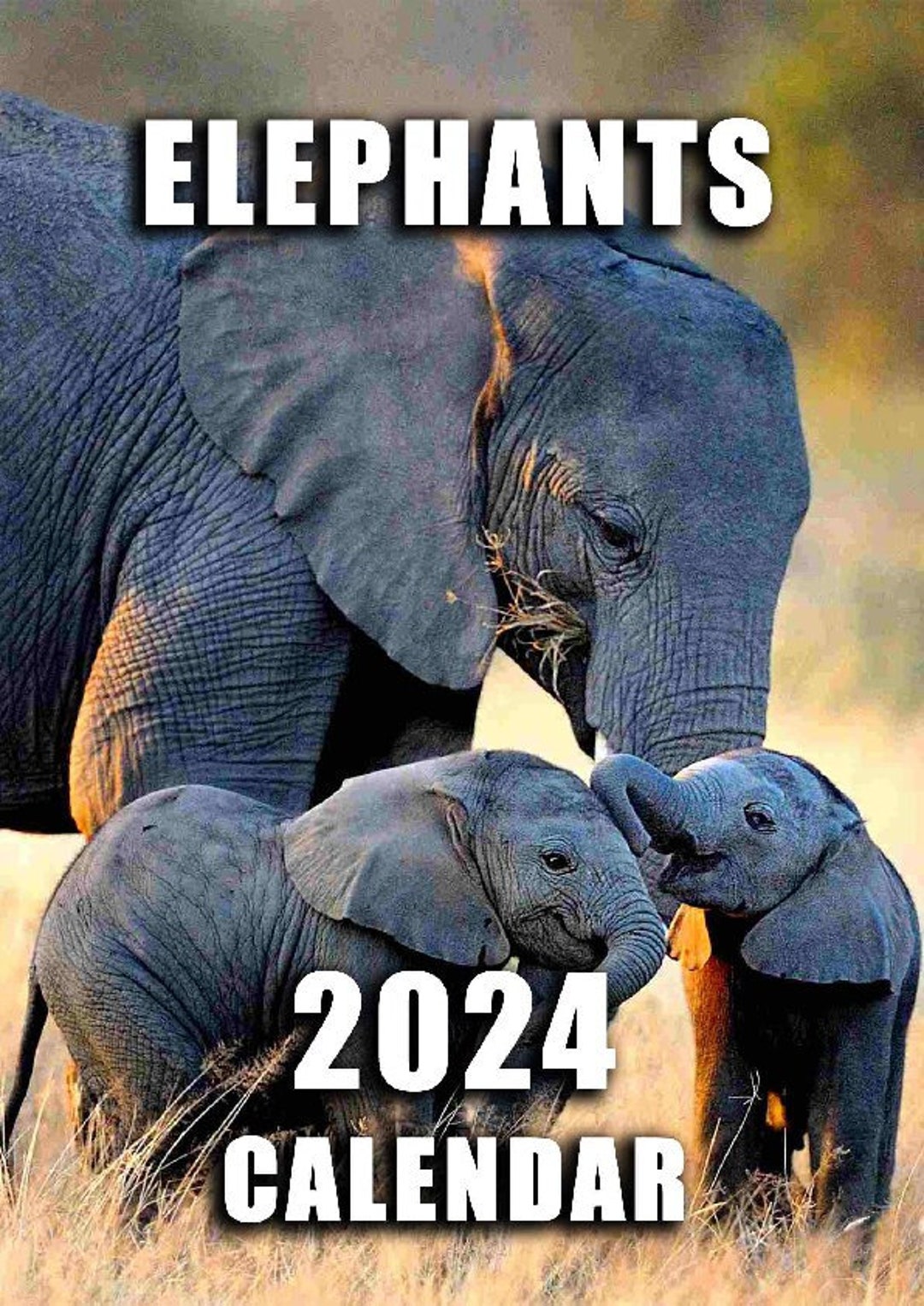 Elephants Calendar 2024 Etsy