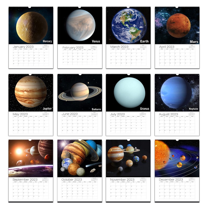 Solar System Calendar 2024 Etsy UK