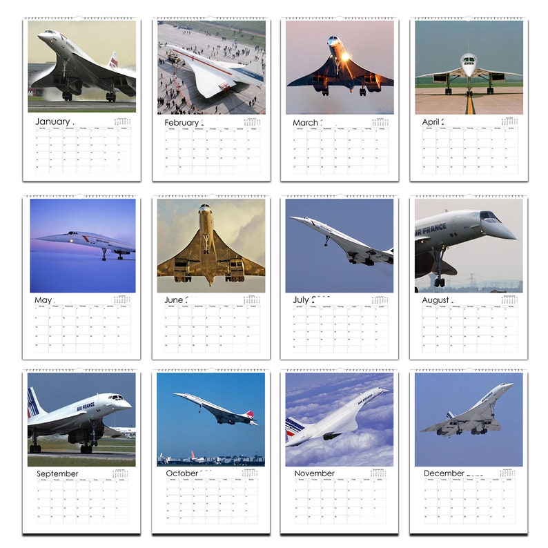 Concorde Calendar 2024 Etsy
