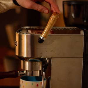 DeLonghi Dedica Holzhebel | Handgefertigter Dampfhebel Ersatzgriff | Upgrade für Siebträgermaschine | Kaffeemaschine Zubehör