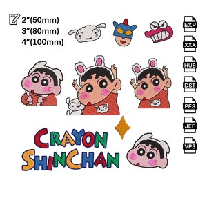 Archivo de bordado del paquete Crayon Shin-chan