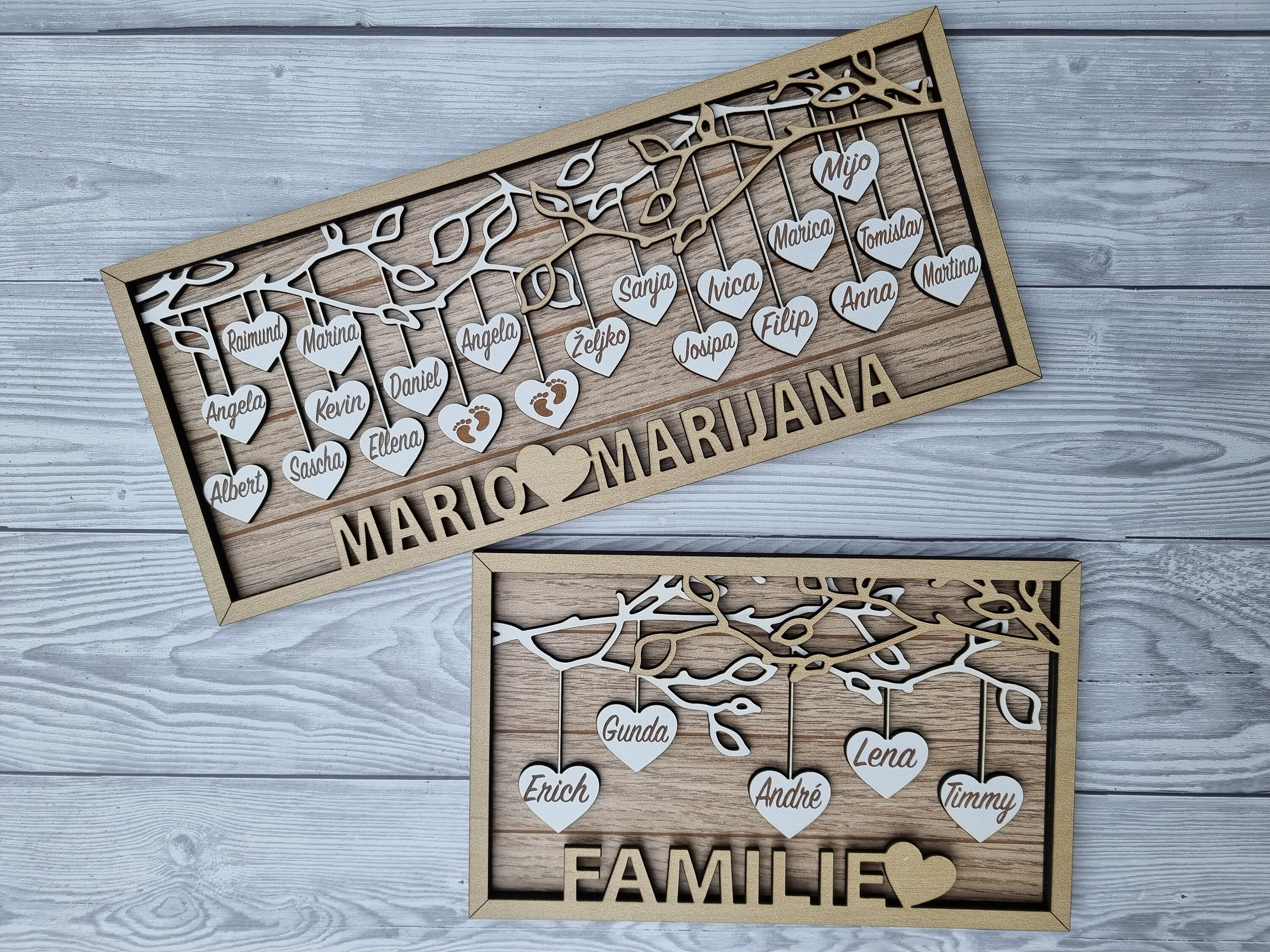 Personalisieter Stammbaum-Druck Als Geschenk – Moderne Wortkunst Für Familie, Papa & Mama!