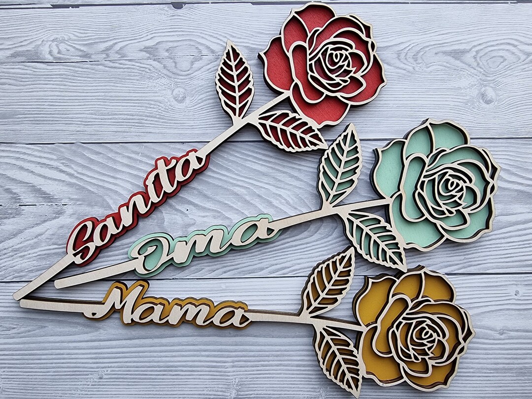 Wooden Rose With Audio Message, Favorite Song, Podcast, NFC ...
