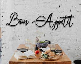 Bon Appétit| Schriftzug 3D aus Holz | Wanddeko | Deko Wohnzimmer