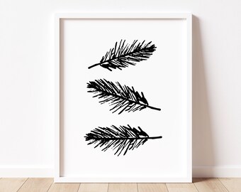 Wald Kunst, Natur Druck, Kiefer Kunstwerk, minimalistisches Dekor, Eingang Druck, Wandkunst, Kinderzimmer, Kinderzimmer, Babyzimmer, Sofortiger Download, JPG