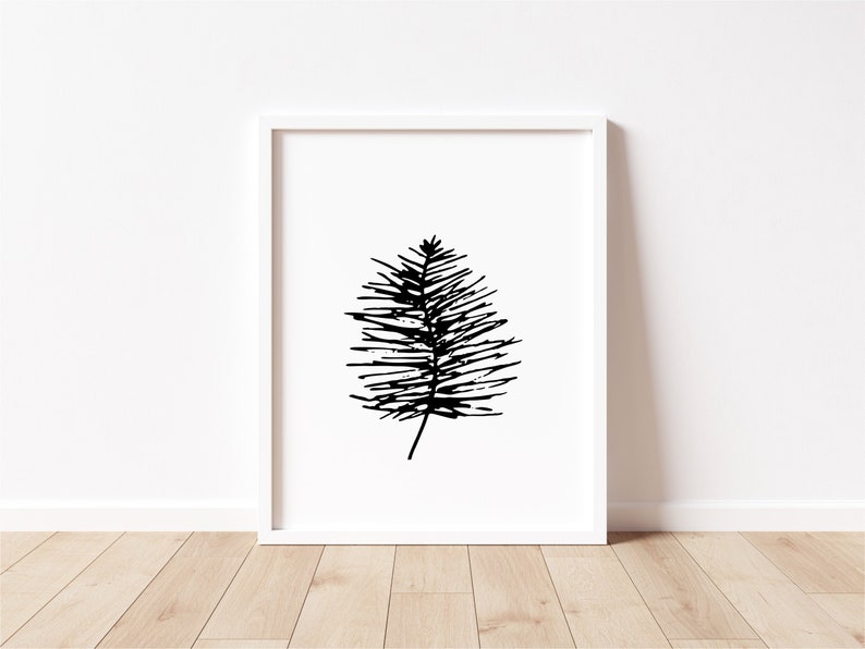 Pine Cone, Minimalist Artwork, Nature Decor, Forest, Adventure, Instant Download, Digital Download, JPG, Children's Room, Nursery Art, Print image 1