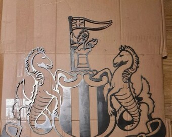 New Castle United Football Club Wall Badge Steel Emblem Crest wallmaunt 