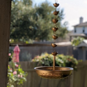 Clearance Sale! Hanging bowl for decoration, party, hindu wedding, outdoor decor, pooja items in gold color, diwali decorations
