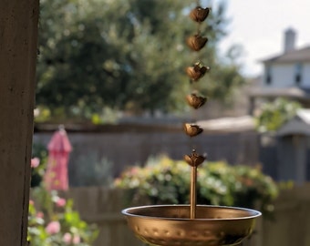 Clearance Sale! Hanging bowl for decoration, party, hindu wedding, outdoor decor, pooja items in gold color, diwali decorations
