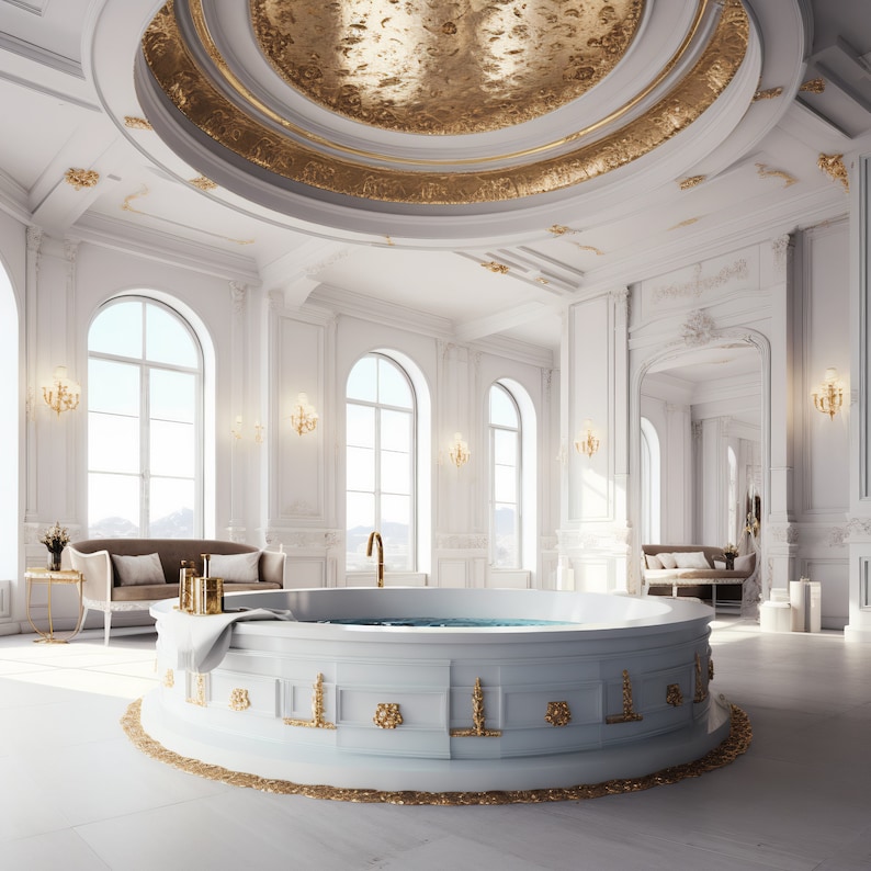 Gold and White Royal Tub Background for Photography - Etsy
