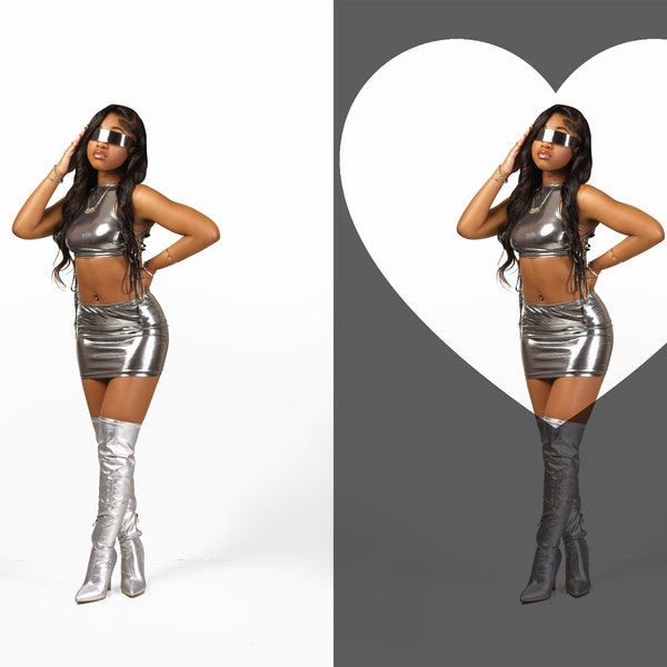 Heart Shape Spotlight Effect Customizable for photos in Photoshop