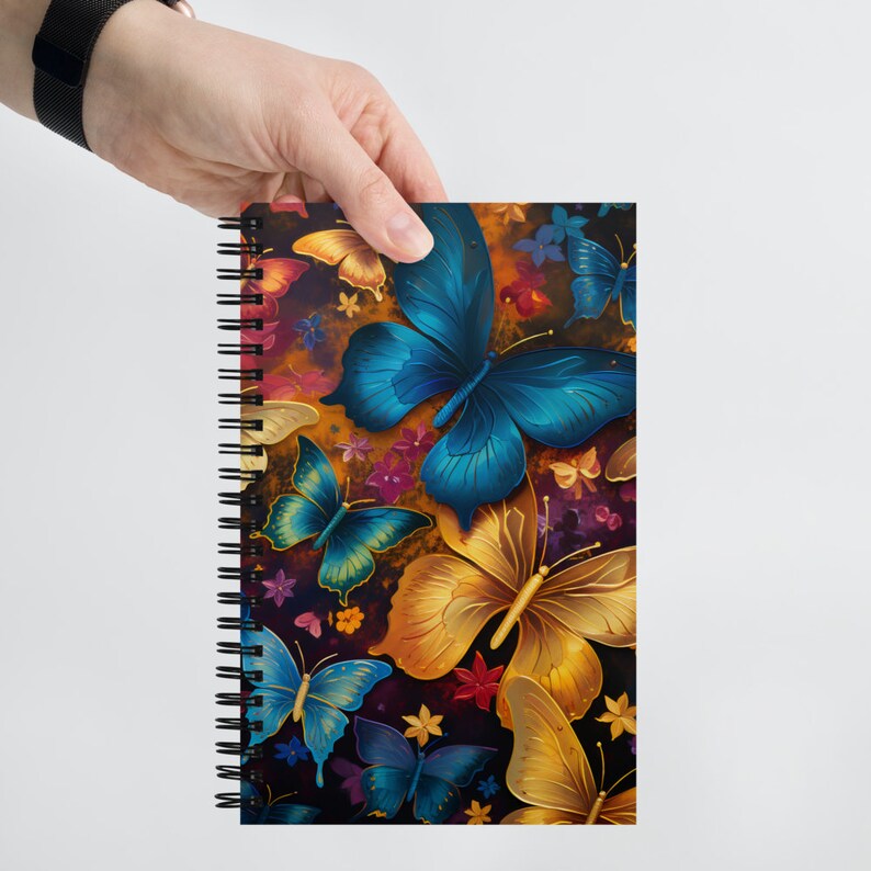 Butterfly Spiral Notebook Etsy