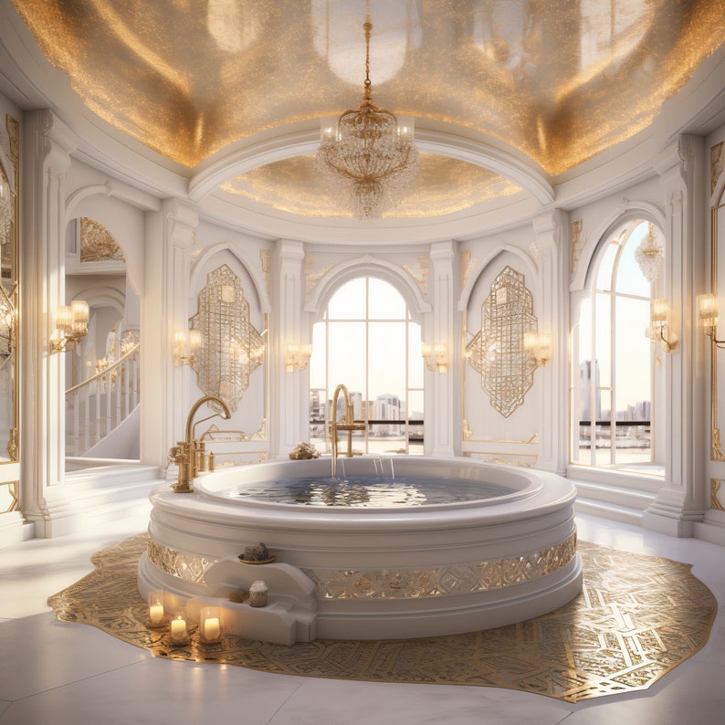 Gold and White Royal Tub Background for Photography - Etsy