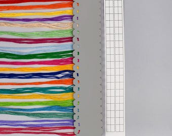 Floss Organizer for 40 Colors – Polymer Thread Holder with Needle Slot