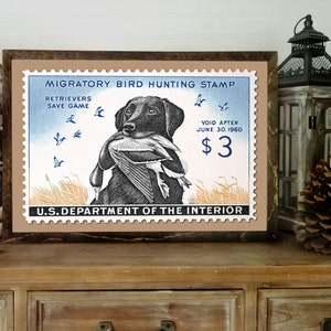 Duck Hunting Art, 1959 Federal Duck Stamp Poster Print, 18x12