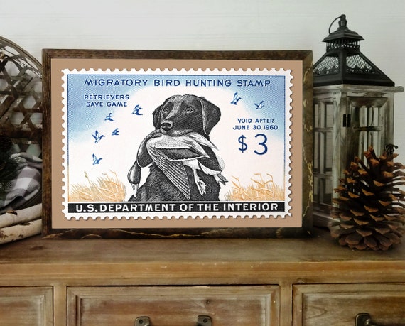 Duck Hunting Art, 1959 Federal Duck Stamp Poster Print, 18x12