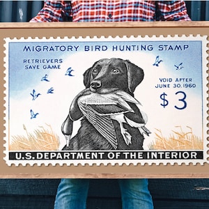 Duck Hunting Art, 1959 Federal Duck Stamp Poster Print, 36x24
