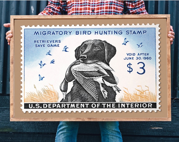 1987 Kansas Waterfowl Stamp Print, Kansas Medallion Edition, Duck Stamp