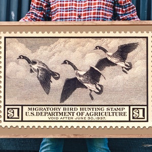 Duck Hunting Art, 1936 Federal Duck Stamp Poster Print, 36x24