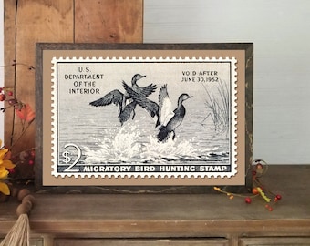 Duck Hunting Art, 1951 Duck Stamp Poster Print, 18x12