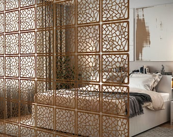 Room Partition, Modern Hanging Room Divider, Wooden Screens, Custom Decorative Screen Divider, Room Divider Panels