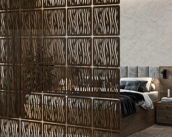 Hanging room partition, Wall Divider, Hanging Dividing Panels,  Privacy screen indoor, Room Separator, Modular Decorative wall