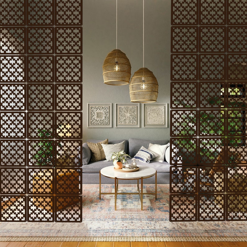 Room Divider Panels, Hanging Room Dividers, Hanging screens, Room Separator Divider, Interior partition Hanging, Privacy Wood Partition