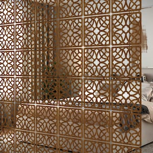 Wooden divider panels, Room divider, Hanging partition for restaurans, Privacy screen for office, Modular decorative wall, Separating wall